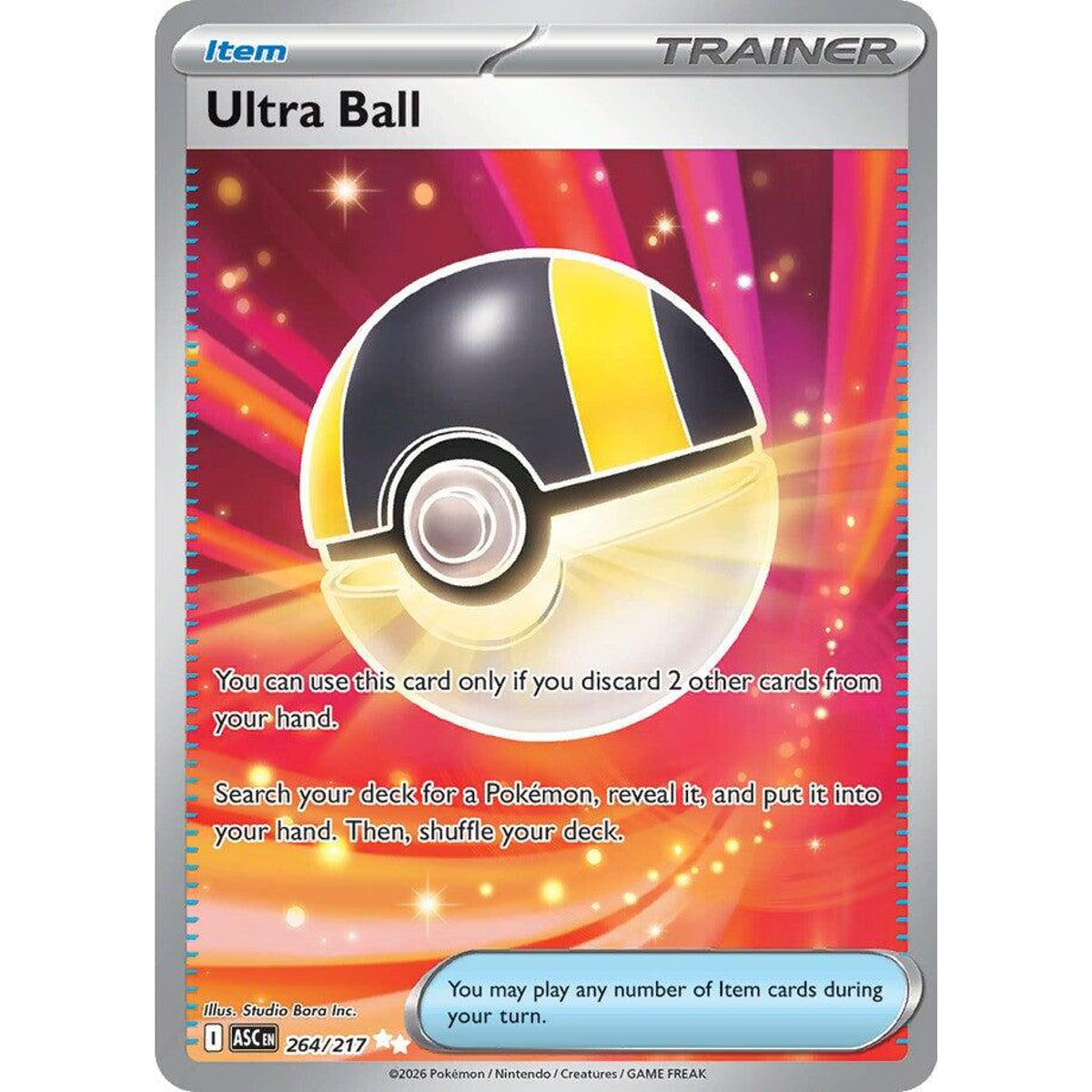 Ultra Ball 264/217 full art Pokémon card from Ascended Heroes, Near Mint – Card Legends South Africa