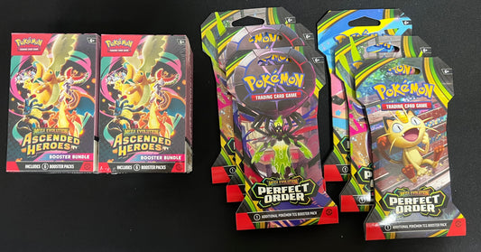 Ascended Heroes Combo: 2 x Booster bundles, 6 x Perfect Order sleeved