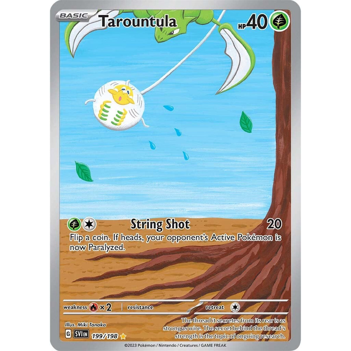 Tarountula 199/198 Illustration Rare Pokémon card from Scarlet & Violet base set, Near Mint – Card Legends